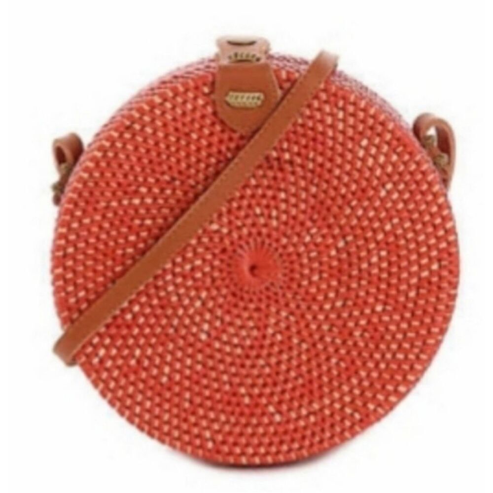 NWOT Rattan circle bag, $78